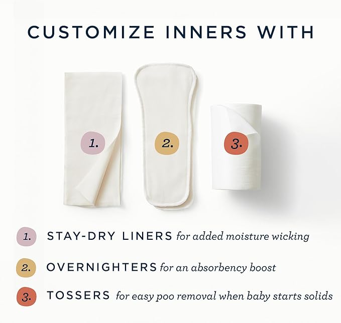 Esembly Tossers – Disposable Bamboo from Viscose Diaper Liners for Cloth Diapers – Earth-Friendly, Fragrance-Free, Chlorine-Free – One Size, 200 Liners (2-Pack of 100-Liner Rolls)