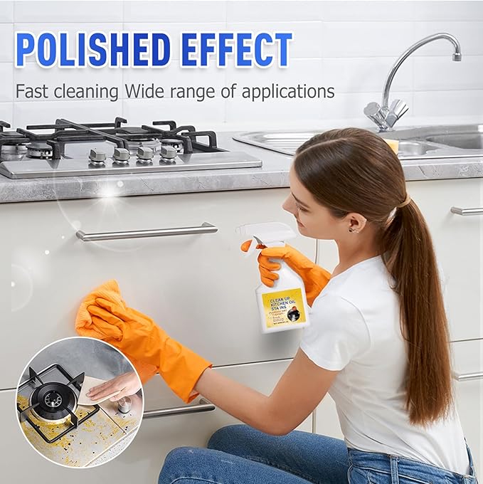Kitchen Heavy Oil Cleaner Spray, 2026 New All Purpose Kitchens Heavy Oil Cleaning Agent, Multipurpose Kitchen Cleaner Spray for Countertops, Stovetop, Ovens and Appliances (3pcs)