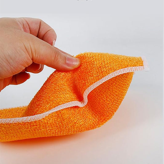 Natural Bamboo Fiber Small Dishcloths 6-Pack Reuseable Cleaning Cloths Quick Dry Easy to Clean Kitchen Dish Towel,Double-Layer Thickened Design, Absorbent, Washable, Long-Lasting,9 x 7 Inches