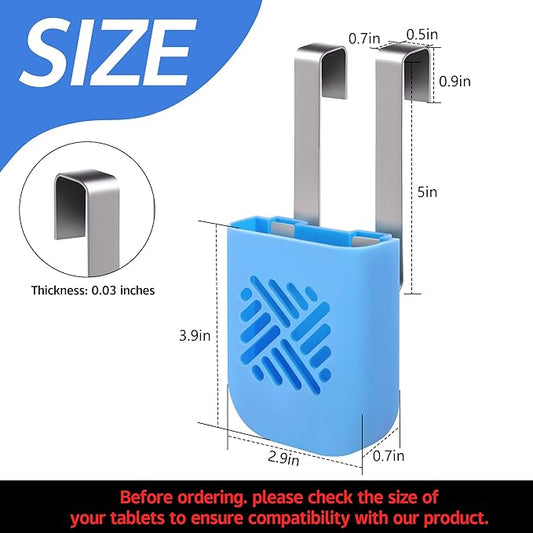 moonoom 2Pcs Toilet Tank Cleaning Tablet Holder,3.7'' x 2.9'' x 0.7'' Toilet Tank Bleach Tablet Bracket, Hanging Toilets Bowl Cleaner Carrier for Preventing Dissolved Residue From Polluting Water Tank