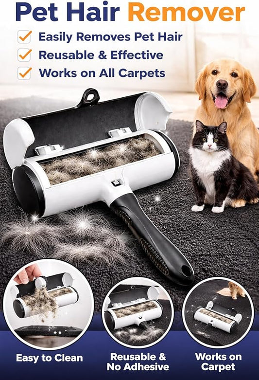 Pet Hair Remover, Cat Lint Roller, Fur Remover Roller, Dog Hair Remover for Couch, Furniture, Carpet, Sofa and Bedding