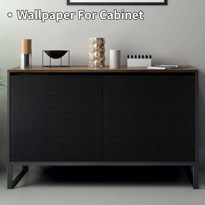 3D Peel and Stick Wallpaper, 15.7" X 118.1" Black Diamond Pattern Textured Removable Contact Paper for Walls Waterproof DIY Accent Wall Decor Self Adhesive