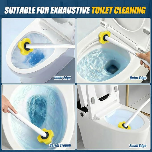 50PCS Toilet Bowl Wand Refills, Replacement Heads for Bathroom Washroom Cleaning Pads, Disposable Toilet Brush Refills Compatible with Household Brushes Scrubbers Cleaning Refill Lemon Fresh Yellow
