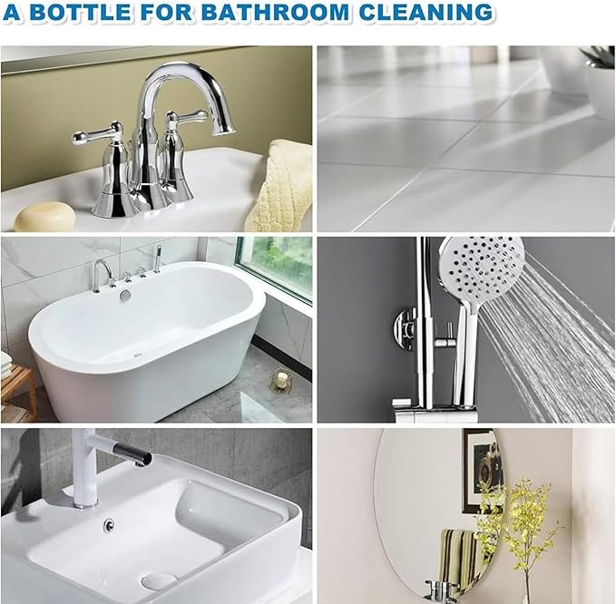 2025 New Bathroom Descaler Foam Cleaner, Multipurpose Stubborn Stains Cleaner, Bathroom Descaler Cleaners, Cleaning Foam Spray for Kitchen Bath Shower Toilet Glass, Easy to Use (1Pcs)