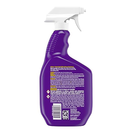 Oxiclean + Bleach, Bathroom Stain Remover No Drip Foam, 30 Fl. Ounces (Pack of 8)