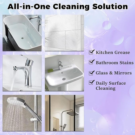 KUNAL All-In-One Multi Purpose Cleaning System with Cleaning Tablets,Spray Oven Cleaner, Multi-Surface Cleaners Spray for Every Stain-Cleaner(1 Bottle+12Tablet)