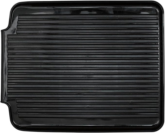 Better Houseware Drain Boards for Kitchen Counter 19.6 x 15.6 x 1.5 Black Dish Drainer Mat Shields Countertops from Water Damage