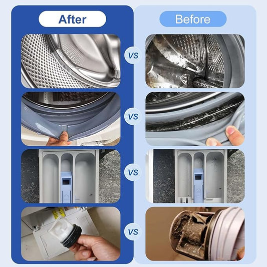 6 Pcs Washing Machine Cleaning Brush Kits, Front Load Washer Cleaner Brushes Tools - 1 Pcs Drum Laundry Cleaning Brush and 5 Pcs Crevice Cleaning Brushes for Lint, Tight Spaces and Washer Rubber Seal