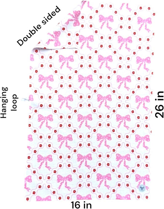 || 3 Pack|| Double Sided || Not Your Ordinary Dish Towels || Waffle Weave Microfiber|| Highly Absorbent || Hanging Loop || Dish Cloths || Modern || Designer Prints || Valentines