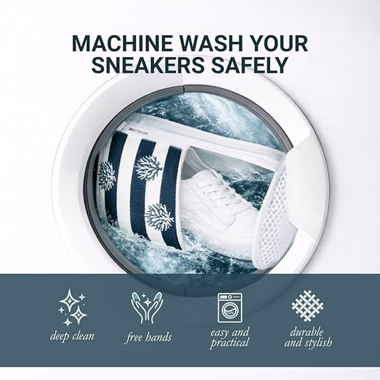 Bluehome Shoe Washing Machine Bags (2-Pack) – Protective Mesh Laundry Bags for Shoes, Includes Sneaker Brush