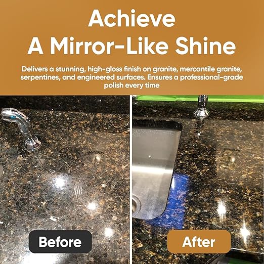 MB-20 Granite Polishing Cream with Microfiber Cloth - Spot Polish Etches and Dullness to Mercantile Granite, Serpentine, Engineered Stone, Quartzite or Other Ophicalcites - 8.5 Oz Kit