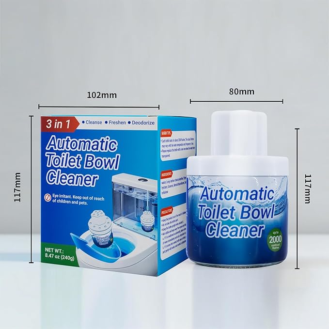 Toilet Bowl Cleaners, Toilet Cleaner, Automatic Long Lasting Continuous Toilet Bowl Cleaner, Prevent Stain Build Up Deep Clean, Each Pack for About 3 Months' Supply, Blue