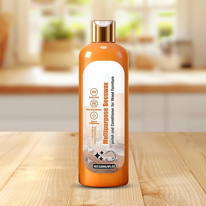 Wood Conditioner for Furniture - 120ml Shine Cleaner Wax | Polishing Wood Restorer for Furniture | for Hardwood Floor Cutting Board Cabinet Table Drawer Antique Teak