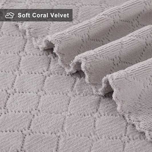 Homaxy 12 Pack Dish Towels for Kitchen (13 x 19 Inches, Grey), Super Soft and Absorbent Coral Velvet Dish Cloths for Washing Dishes, Nonstick Oil Fast Drying Microfiber Cleaning Cloth