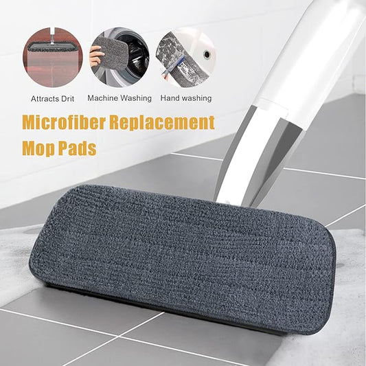 Spray Mop for Floor Cleaning - Microfiber Wet Floor Mop with 3 Washable Pads and Refillable Bottle, Flat Mop with Sprayer for Kitchen Wood Hardwood Laminate Tile Floors Dust Cleaning