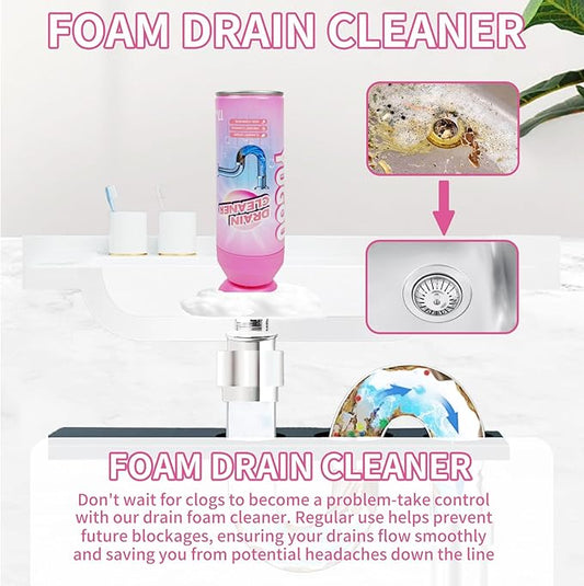 Foaming Drain Cleaner, Sink Cleaner and Deodorizer, Drain Clog Remover for Kitchen Sinks, Shower Drains, Tubs (2pcs)