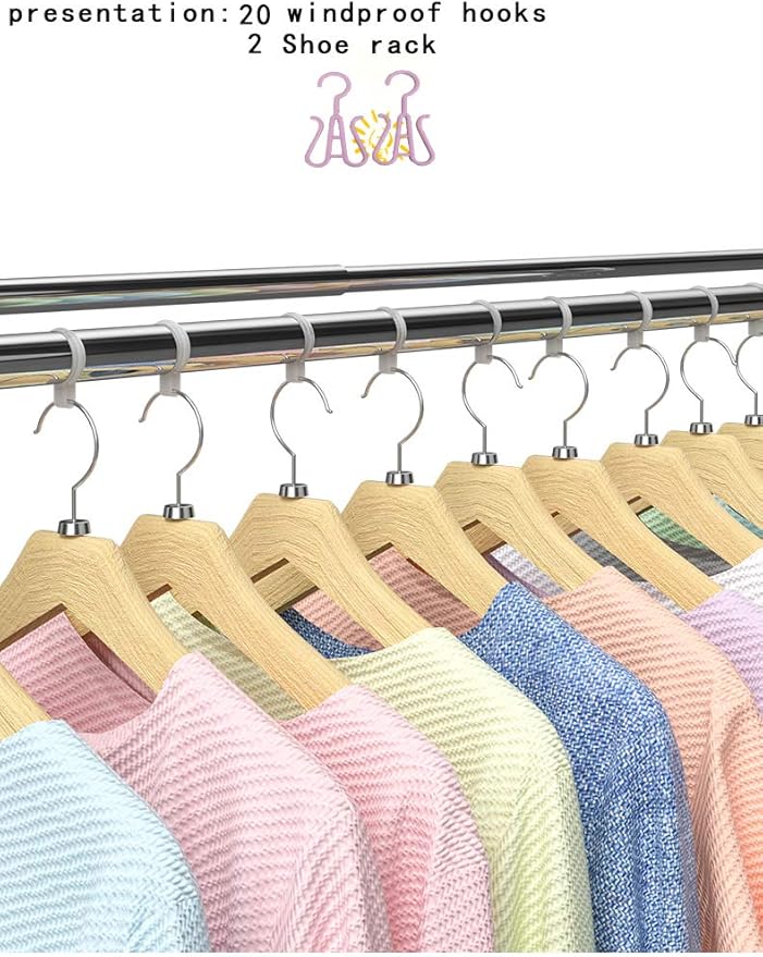 AIODE Clothes Drying Rack for Laundry Foldable Free of Installation Adjustable Stainless Steel Garment Rack