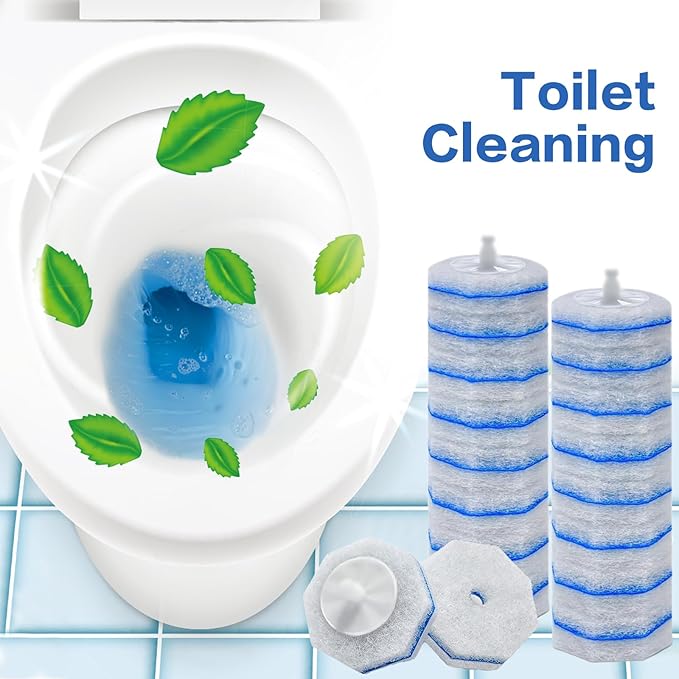 2X Cleaning Power Upgrade Formula Toilet Wand Refills, Fits for Clorox Wand,150 Count Disposable Toilet Bowl Wand Refills - No Falling Apart, Fits Most Brand Toilet Brushes for Bathroom Cleaning