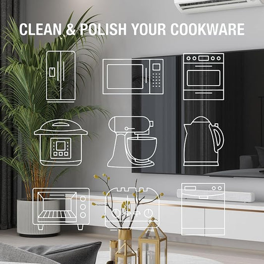 CleaningWipes for Microwaves and Cooktops, Easily Removes Food and Grime Buildup, Great for Home and Kitchen Use - 80 Count,Professional Grade Heavy-Duty Cleaning,Convenient Stove Cleaner