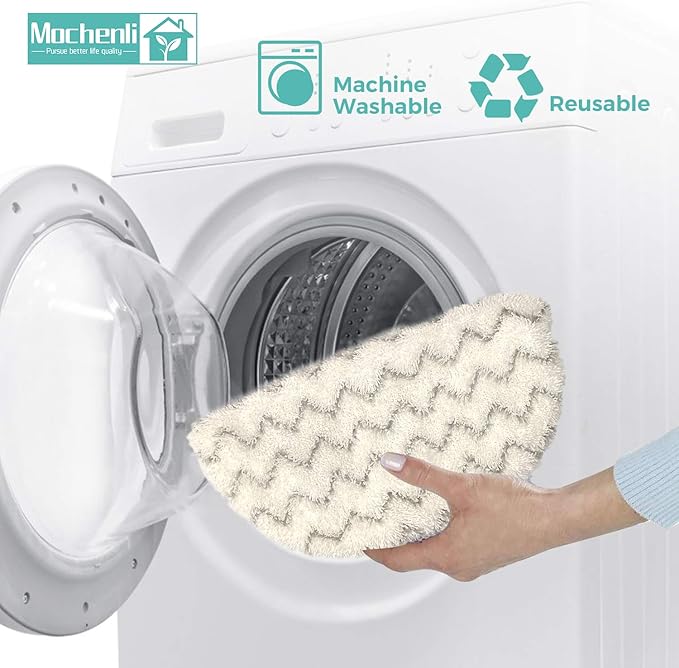6 Pack Steam Mop Pads Replacement for Bissell Powerfresh Steam Mop 1940 1440 1544 1806 2075 Series, Model 19402 19404 19408 19409 1940a 1940f 1940q 1940t 1940w Washable Cleaning Pad
