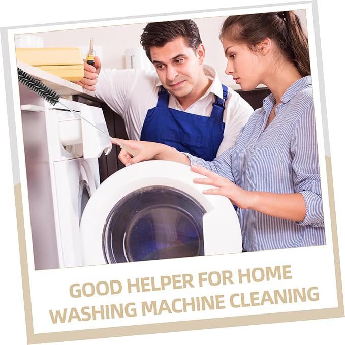 Ciieeo 2pcs Washing Machine and Dryer Cleaning Brush with Wooden Handle Pipe and Tube Cleaner for Home Use Practical Replacement Tool for Dust and Dirt Removal