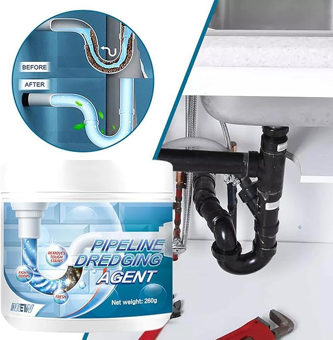 Pipeline Dredging Agent, Sink Drain Hair Clog Remover Cleaner, Bathroom Shower Pipeline Dredging Agent, Toilet Unclogger Heavy Duty, Drain Opener for Kitchen