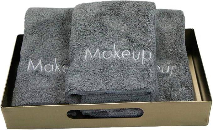 Arkwright Makeup Remover Cloths Bulk - Microfiber Coral Fleece Face Towels, Ultra Soft Reusable Washcloths, Gentle Facial Cleansing for Waterproof Makeup, 13 x 13, Grey (Case of 108)