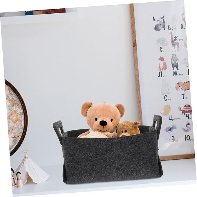 Sosoport Foldable Polyester Laundry Basket Hamper Sturdy Storage Bin for Clothes and Space Saving Dark Gray Organizer for Home and Nursery Use