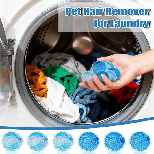 18PCS Pet Hair Remover for Laundry, Laundry Balls for Dog & Cat Reusable, Suitable for Washing Machines, Dryers, Easy Home Solution for Removing Pet Hair Catcher for Clothes, Bedding