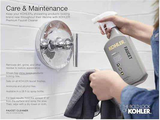 KOHLER 22165-G-BV Forte Multifunction Handshower, Handheld Showerhead with 3 Spray Settings, 1.75 GPM, Vibrant Brushed Bronze