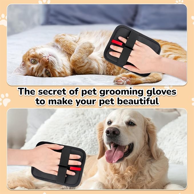 Pet Hair Remover, electrostatic pet Hair Removal Gloves, cat and Dog pet Hair Removal Tools, Suitable for Bed Sheets, Blankets, Clothes, Sofas, Multi-Functional Beauty Gloves -1 piece