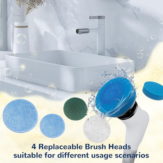 Dovety Electric Spin Scrubber Accessories, 5*Brush Heads and 1* Magic Stick, Suitable for Dovety Cleaning Brush