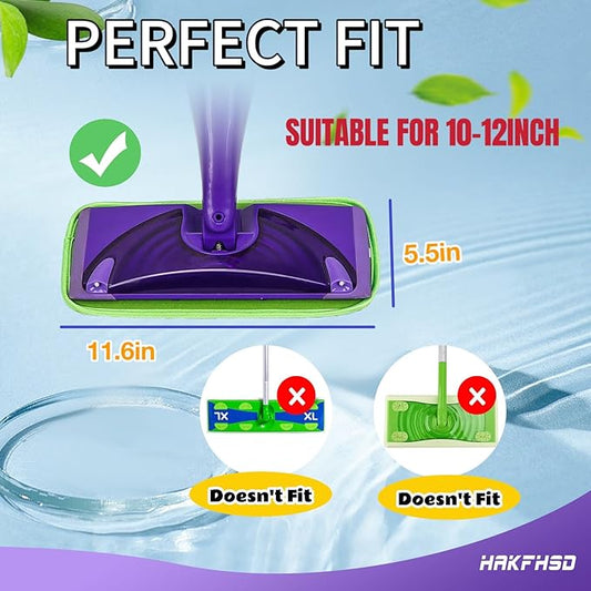 8 Pack Reusable Mop Replacements Pads Compatible for Swiffer Wet Jet Mop, Wet Spray Pad Refill Pads for Wet Jet Mop- Dry Wet Use for 10-12inch Wet Spray Mops- Suitable for Hardwood Floor Cleaning