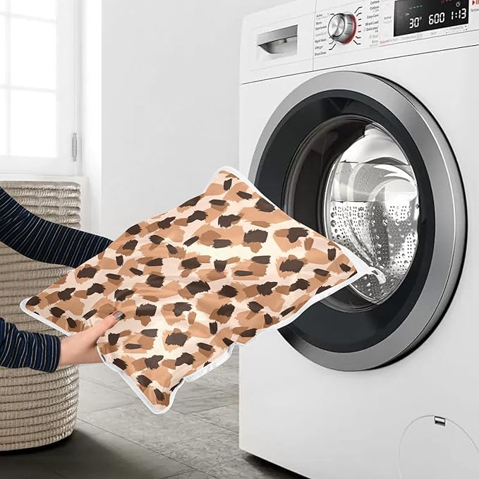 Mesh Laundry Bags Lingerie Bags for Washing Delicates 2 PCS Wash Bag with Zipper Small and Medium Washable Animal Prints