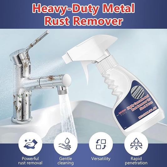 Heavy Duty Rust Removal for Metal,Multipurpose Rust Remover Spray,Stainless Steel Rust Remover Cleaner,Powerful Steel Rust Removal,Rust Converter for Various Metals Furniture