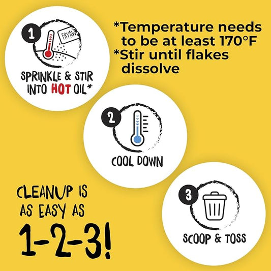 FryAway® Pan Fry Cooking Oil Solidifier, Super Value 10-Pack (40 Packets, Solidifies Up to 5 Gallons), Plant-Based Grease Solidifier & Oil Hardener Powder for Easy Disposal, Shark Tank, Made in US