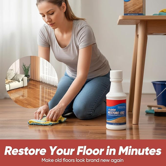 RAINPOT Floor Restore Cleaner, High Solid Content Floor Polish for Shine Renewal & Protective Layer, Helps Conceal Small Scratches, Quick-Drying Protective Finish (1 PACK)