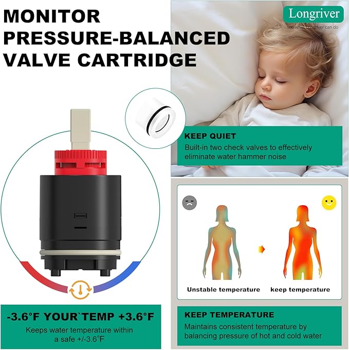 Longriver Shower Faucet Set with Hydro Power Temperature Display, Shower System 10 Inch Shower Head with Handheld Spray, Wall Mounted Shower Fixtures with Shower Valve and Trim Kit, Oil Rubbed Bronze
