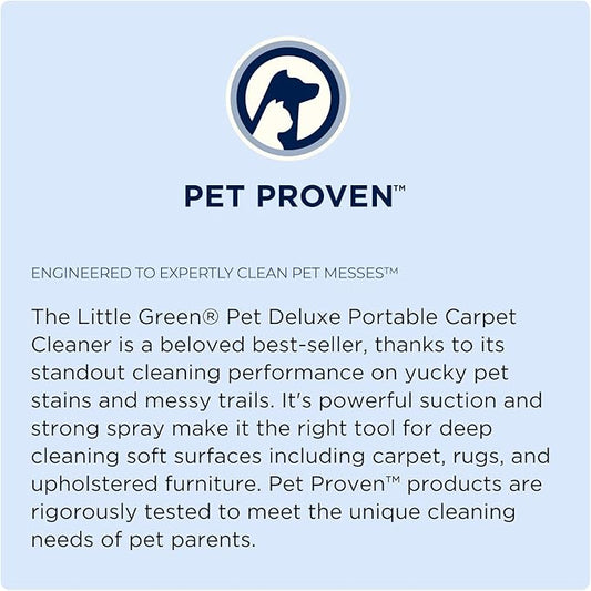 Bissell Little Green Pet Deluxe Portable Carpet Cleaner and Car/Auto Detailer, 3353, Gray/Blue