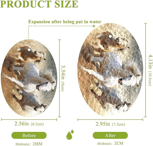 Horse Kitchen Scrub Sponges, Pop-up Kitchen Cleaning Sponges Reusable Dish Washing Sponges for Bathroom Household Cleaning 3 Pack - Non Scratch Scrubber