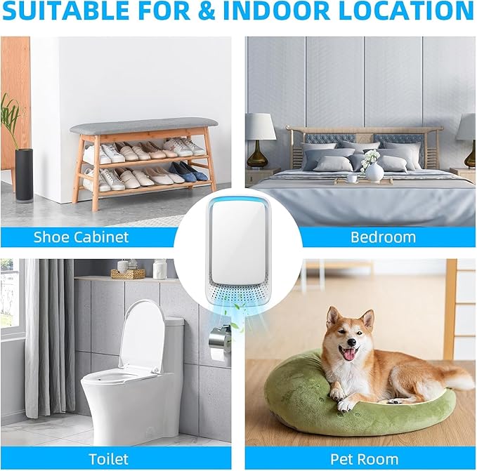 2026 Air Ionizers for Dust Mites,8Pack Plug In Air Purifier with for Home Negative Ion Generator,Quiet Mini Air Freshener for Bedroom,Office,Basement,Air Ionizer for Odor,Pets Smell,Dust,Smoke