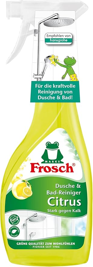 Frosch USA Shower and Bathroom Cleaner Spray, Lemon, 19 Ounce