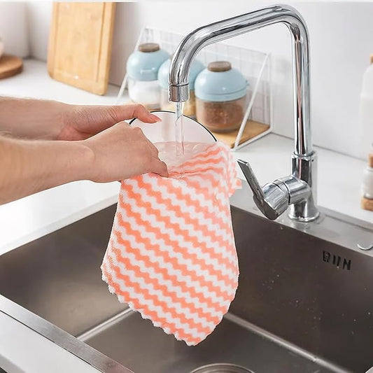21 Pack Kitchen Towels Dish Towels Microfiber Cleaning Cloths – Ultra-Soft, Absorbent & Reusable 10" x 10" Lint Free Cloths Microfiber Cleaning Rags Reusable Washcloths for Furniture, Car, Tea, Bowl.