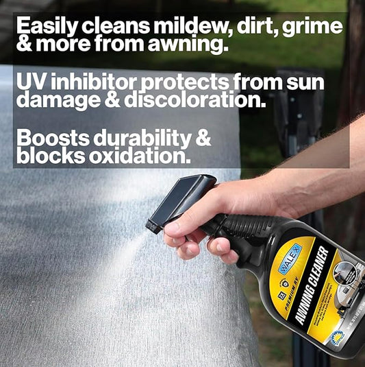 Walex RV Awning Cleaner - Safe for Vinyl & Fabric, Dissolves Tough Stains, Mold, Mildew, Dirt, Bird Droppings & More; Extends Awning Lifespan for RVs, Campers, Trailers & Motorhomes, 64 oz