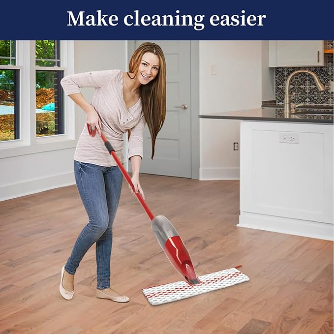 2 Pack Microfiber Spray Mop Pads Compatible with O-Cedar Promist Max Reusable Spray Mop Refills Dust,Dual-Action Washable Flip Pads Replacement for Dry Wet Floor Cleaning