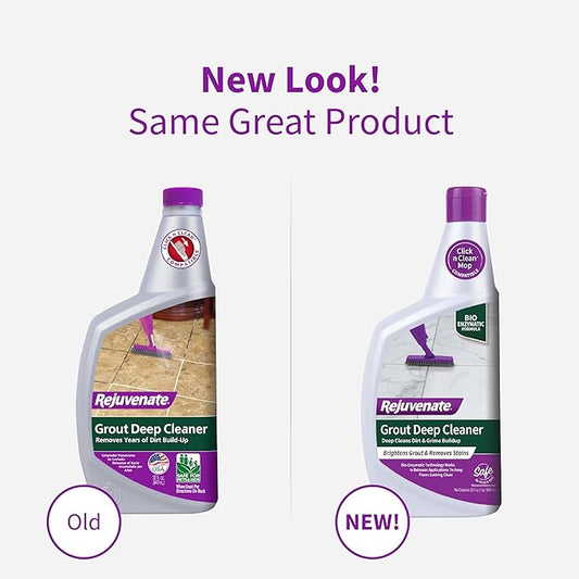 Rejuvenate Grout Deep Cleaner Cleaning Formula Instantly Removes Years of Dirt Build-Up to Restore Grout to the Original Color (32 fl oz x 2 Pack)