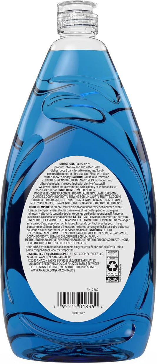 Amazon Basics Liquid Dish Soap, Fresh Scent, Grease-cutting Formula, 30 Fl Oz, Pack of 1