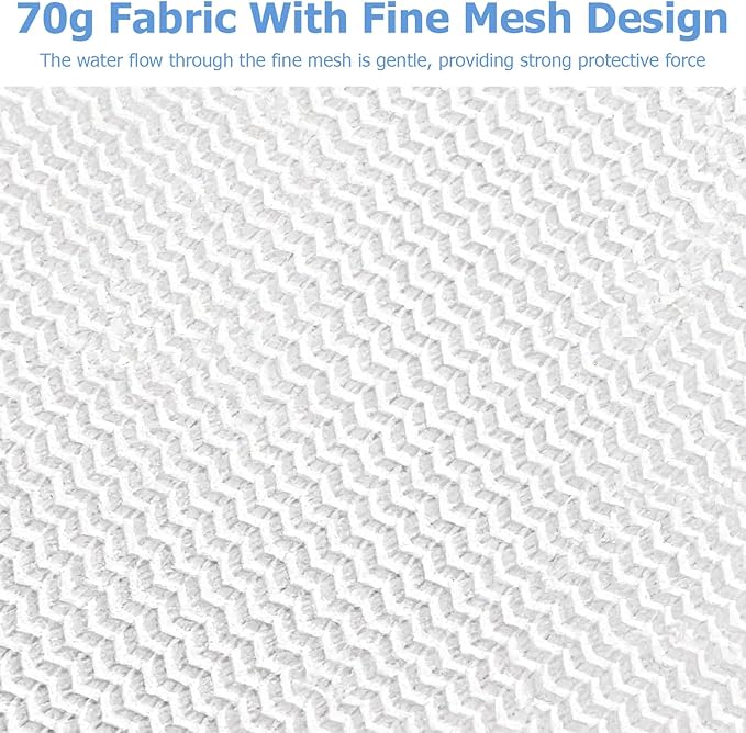 4 Pcs Mesh Laundry Bags for Delicates - 20" x 16" 70G Fine Mesh with Manual-Lock Zipper, Wash Bags for Lingerie Bras Socks Jeans, Ideal for College Dorm Travel Home