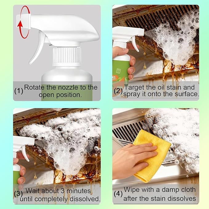 2026 Fly Spray Clèanse Household Formula Multi Purpose Appliance Hood Cleaner Kitchen Enzyme Appliances Cleanse Oven Range Hold Stove Electrolyzed Ion Spray 10.56oz(1pcs)