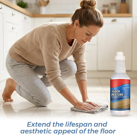 SakerPlus Floor Restore Cleaner, High-Solid Floor Polish for Shine Renewal & Protective Layer, Helps Reduce the Look of Small Scratches, Quick-Drying Clear Finish 5 fl oz (5-Pack)